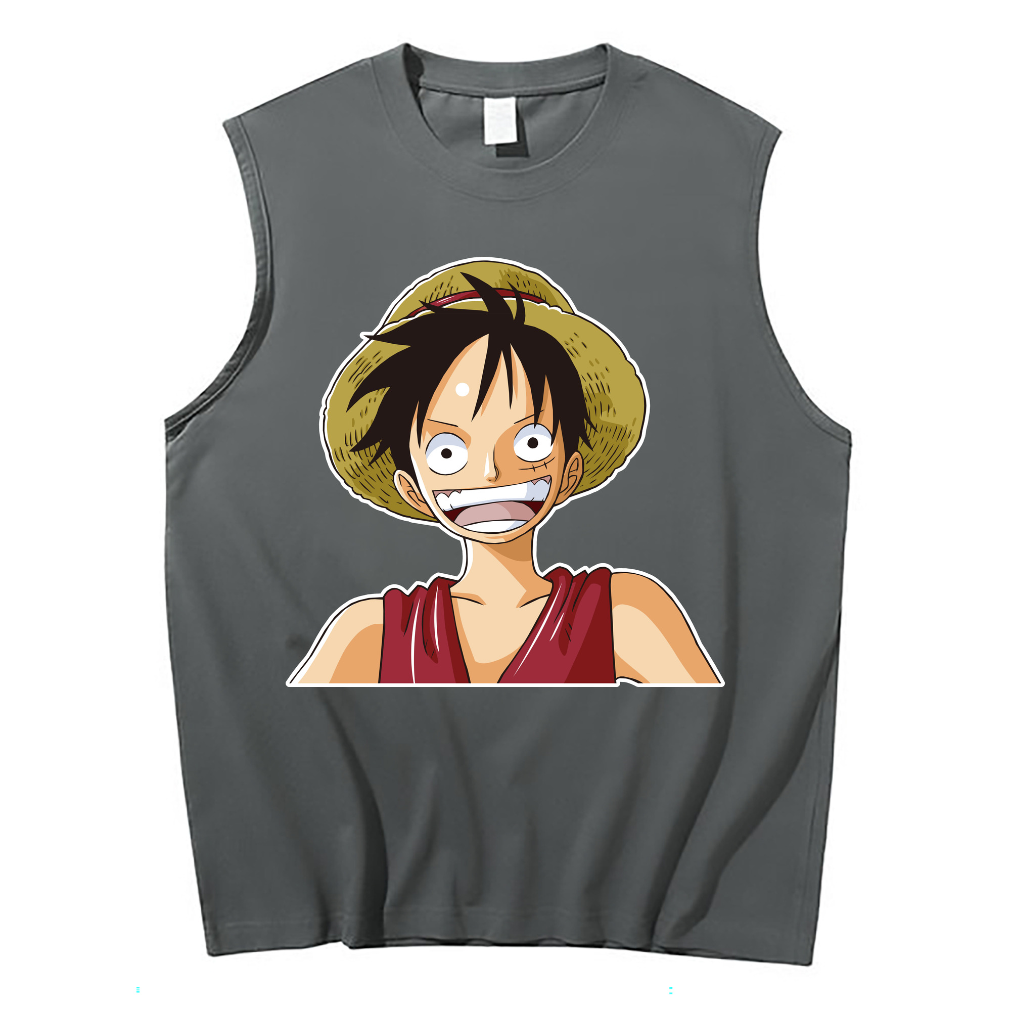 ワンピース モンキー・D・ルフィ ONE PIECE Monkey D. Luffy コットン100％タンクトップ（フロントプリント）